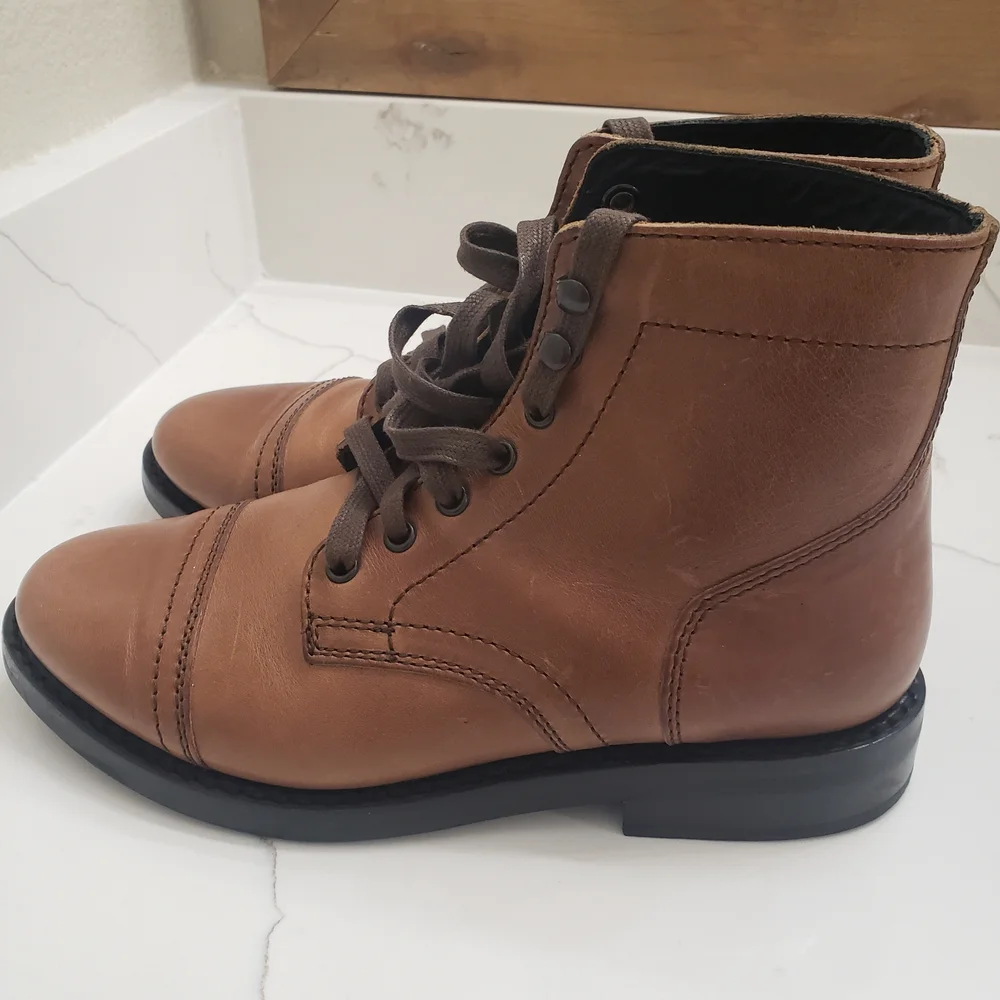 Thursday Boot Company Brown/Tan Laceup Ankle Boots Size 7 - Picture 5 of 8